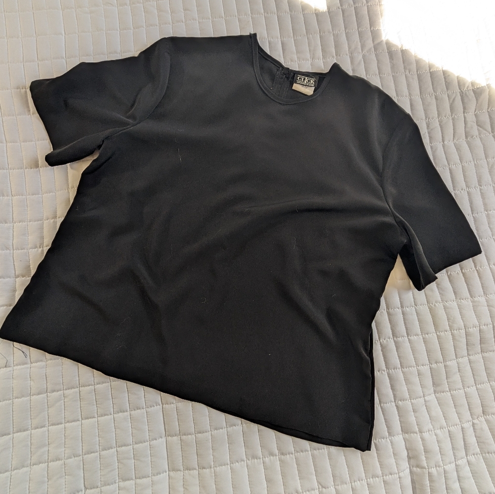 Click classic black blouse